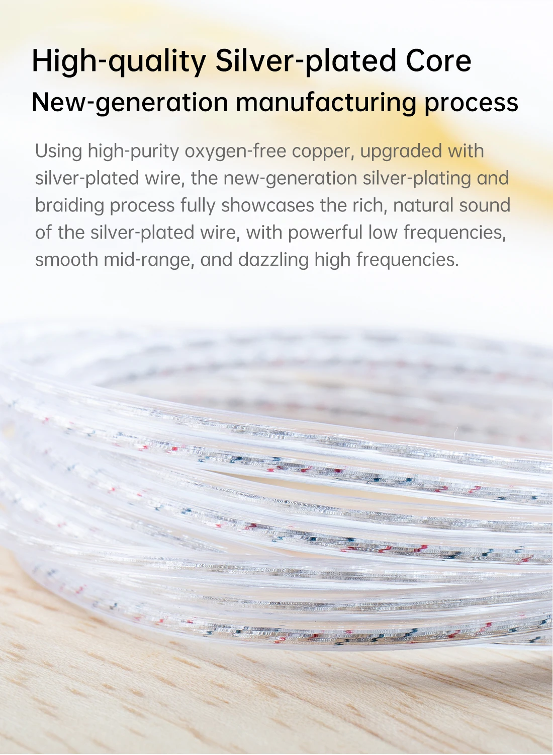 KBEAR ST10 Hochreines versilbertes Upgrade-Kabel KZ-B Typ/QDC TFZ 3,5 mm 0,78 Stahlstecker OFC Omnidirektionales Mikrofon Pro – Detail 2