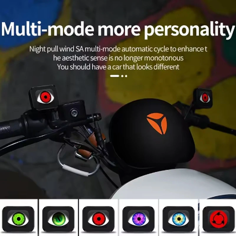 

Car electric motorcycle led rearview mirror modified demon eye light remote control multi-mode blinking light