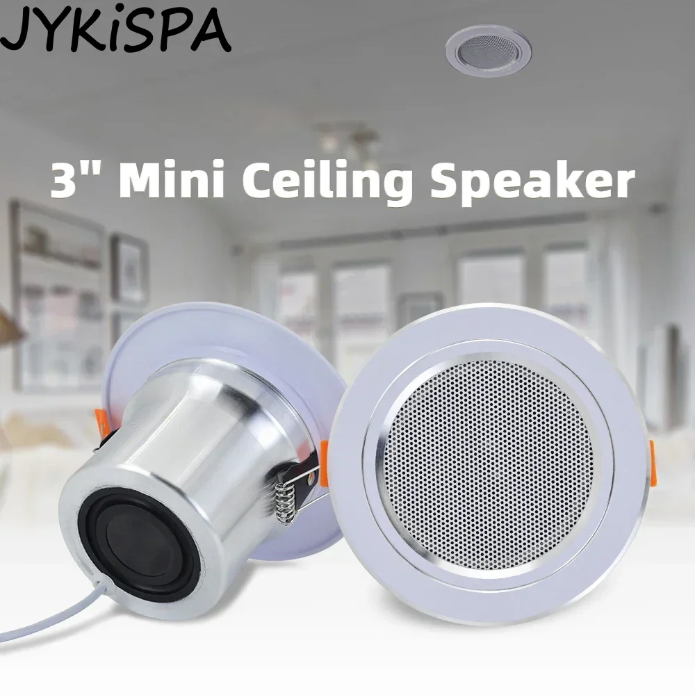 8Ohm 10W Bathroom Ceiling Speaker  Loudspeaker Background Music System Public Address Background Audio Bathroom Restaurant