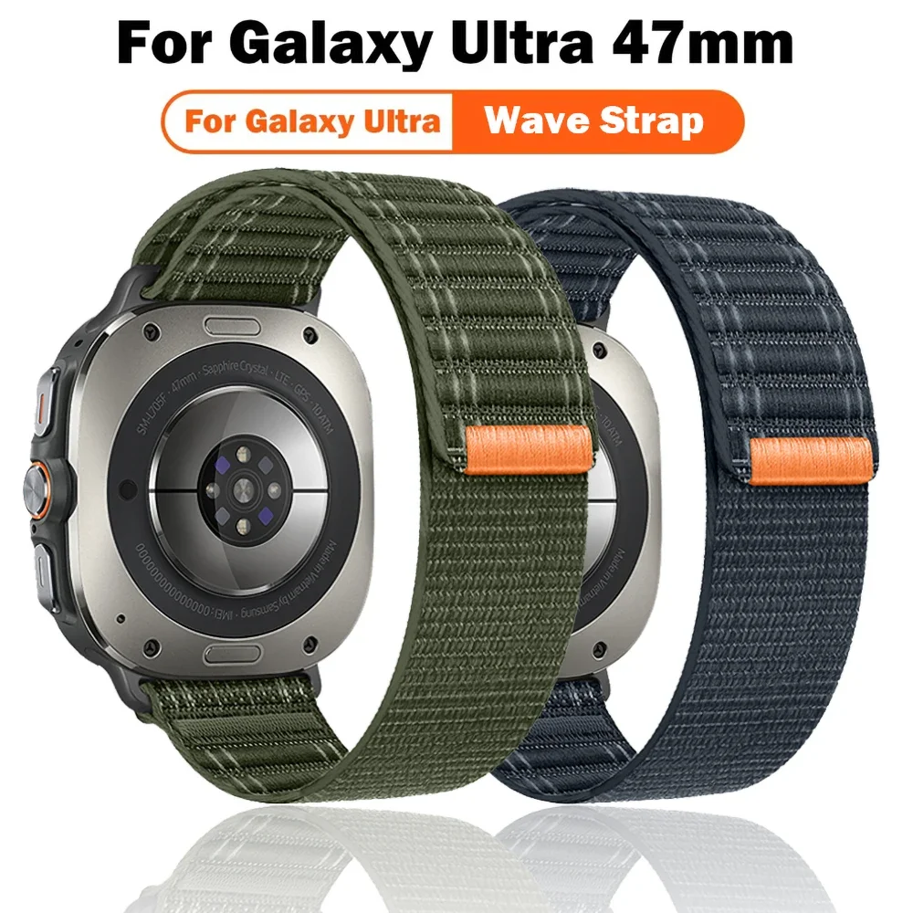 

Sports Nylon Loop Strap For Samsung Galaxy Watch Ultra 47mm LTE Band Correa For GALAXY WATCH ULTRA 47MM Mens Adjustable Bracelet