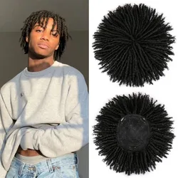 Dreadlock Synthetic Hair Topper Closure Handmade Dread locs Topper Wig Hair Toupee Afro Wigs For Black Women/ Men Daily Use