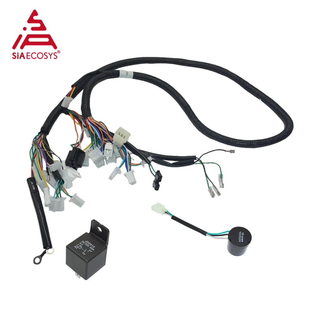 

US Warehouse SiAECOSYS Vehicle Wiring Harness for Fardriver Hall Controller Electric Bike Controller and Display System