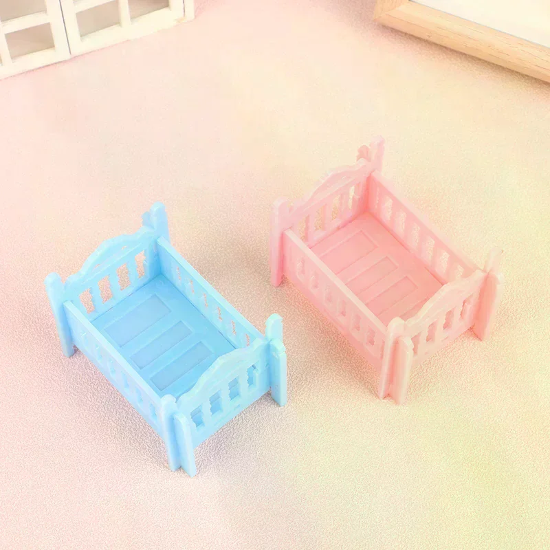 Doll Furniture Toys For Dolls Furniture Decorate Dollhouse Miniature Cradle Crib Bedding Set Baby view 3