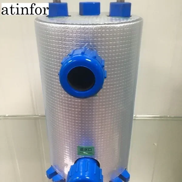 atinfor 5P Pure titanium evaporator,Vertical titanium tube heat exchanger,Seawater and fresh water titanium gun