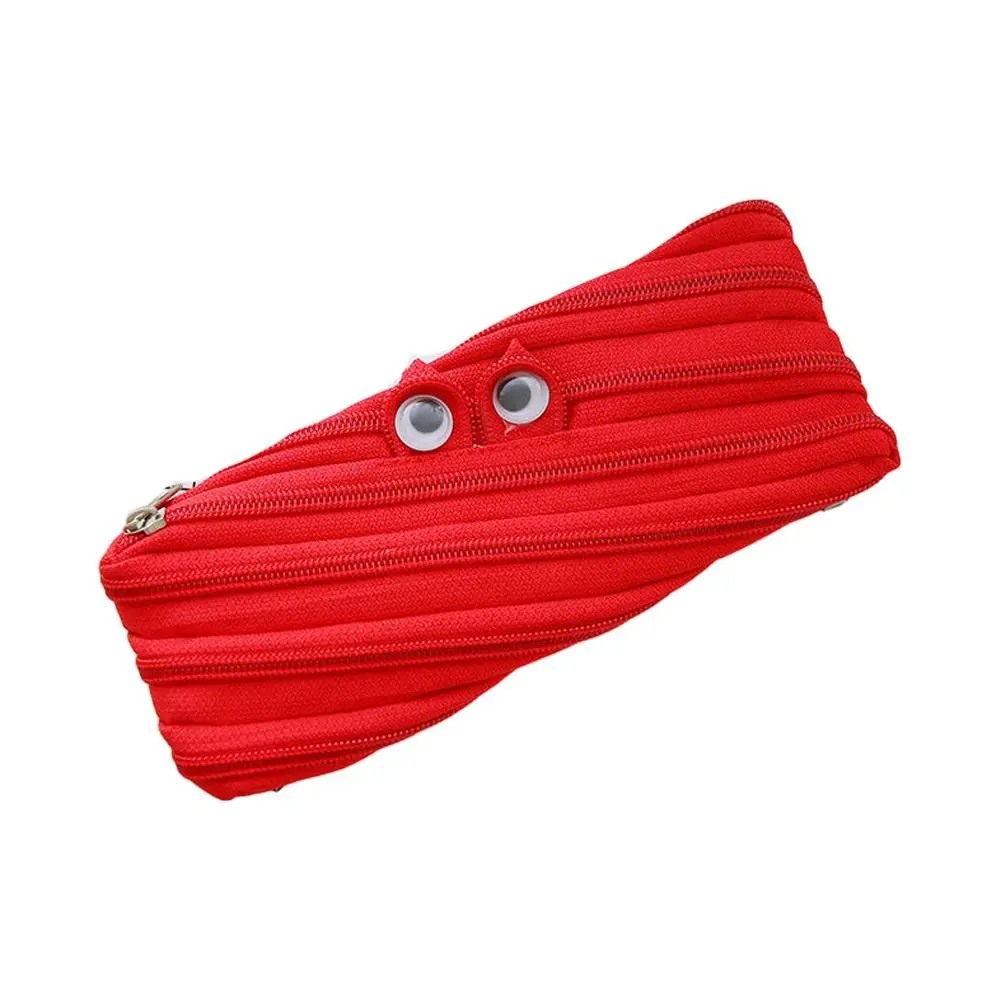 

Rabbit Ear Zipper Makeup Lipstick Bag Large Capacity Cartoon Students Pencile Bag Korean Style Solid Color