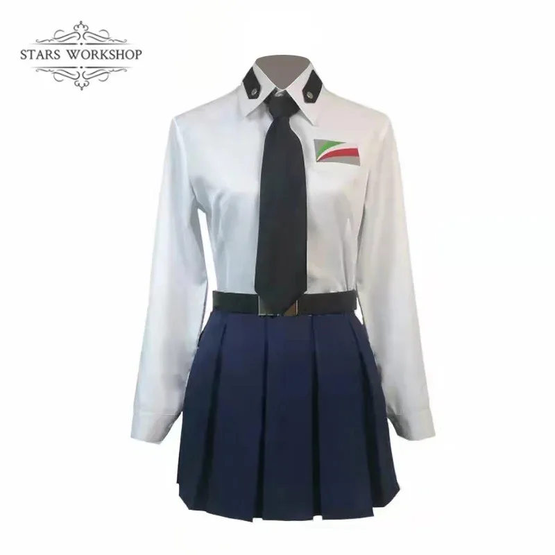 qq34Anime GIRLS und PANZER Anzio High Anchovy Carpaccio Pepperoni Cosplay Costumes Women Pleated Skirt School Uniform Sui - view 3