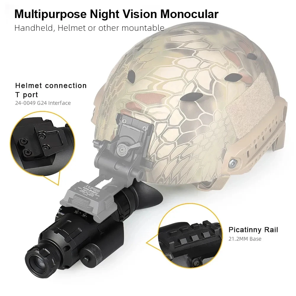 1X-8X Tactical IP67 Digital Night Vision Scope 1280*960 Day And Night Use On Helmet For Hunting