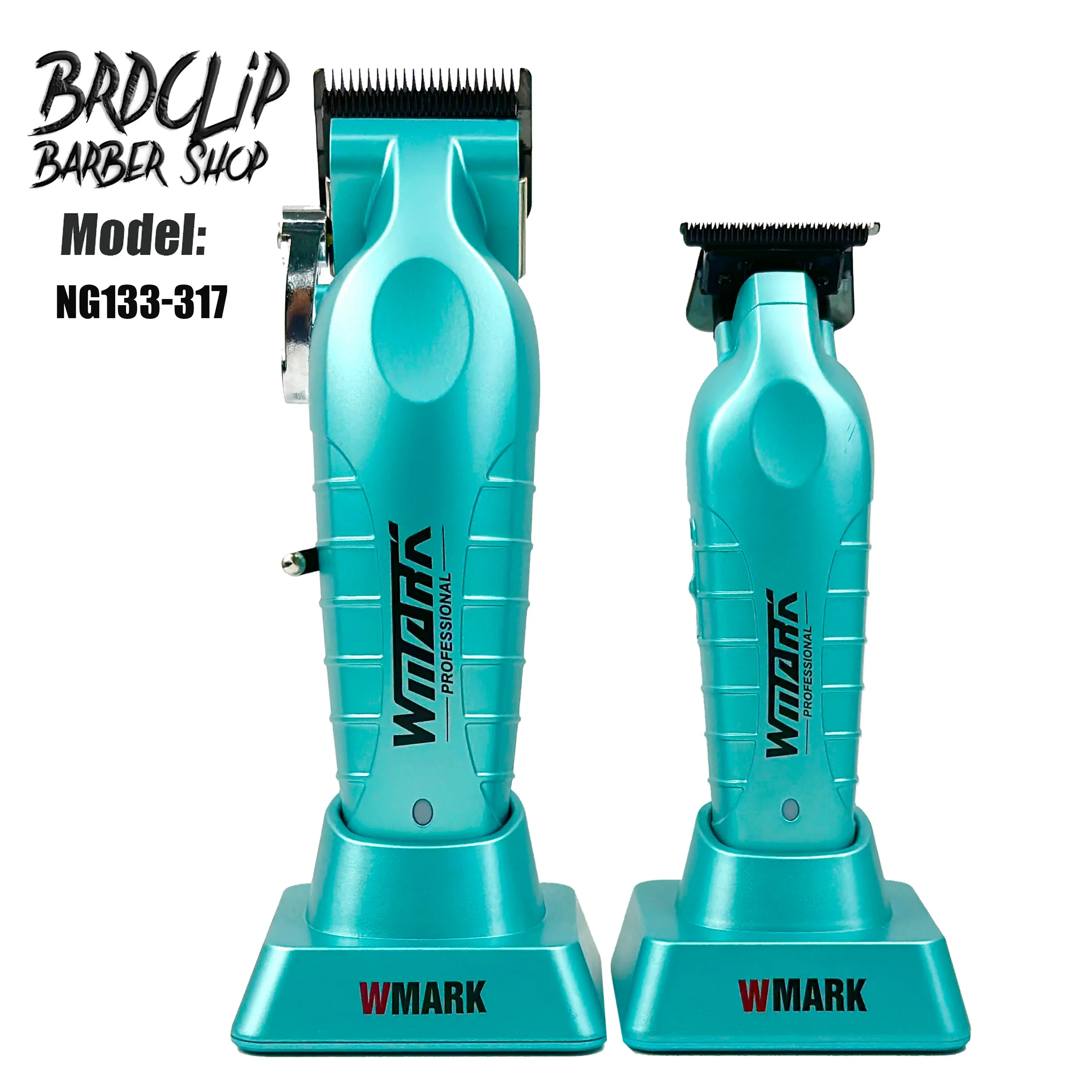 WMARK NG-133 NG-317 Set Hair Detail Trimmer Hair Clipper Electric Hair Cutting DLC Powder Metallurgy Blade with Charging Base