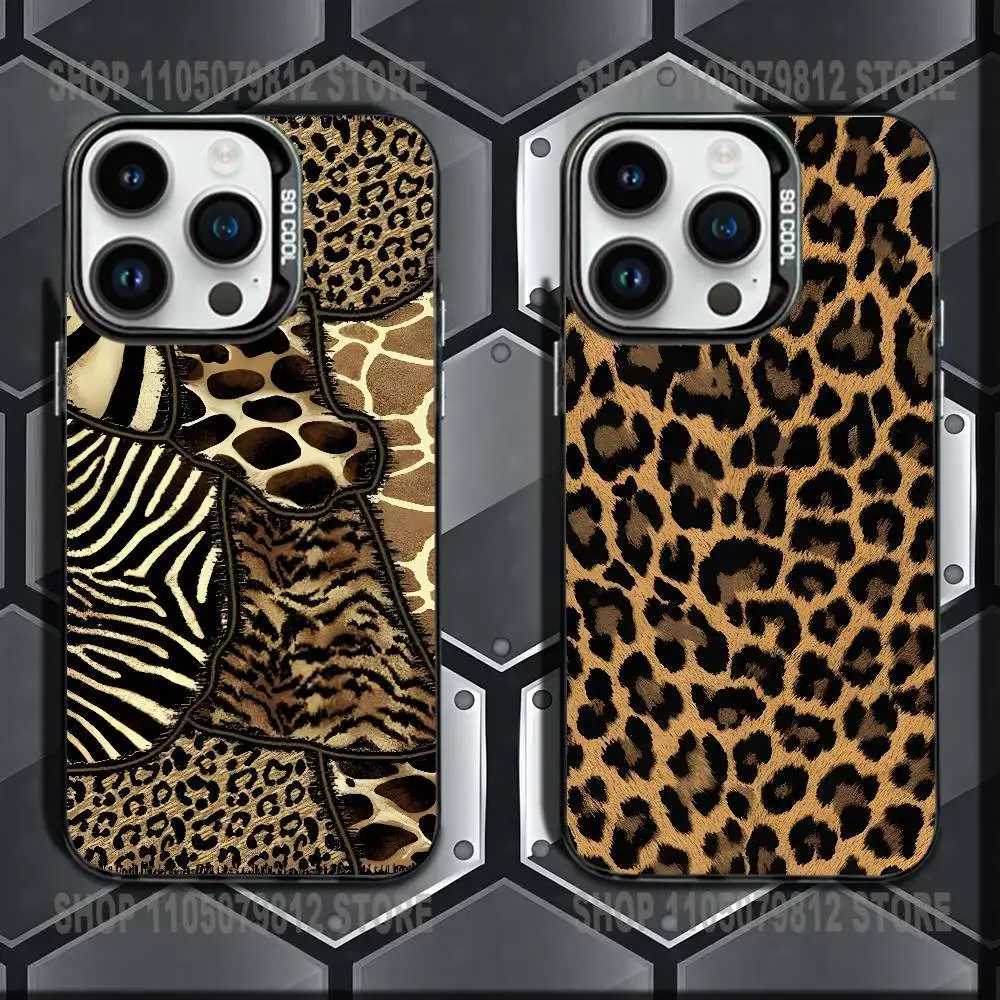 

Classic Creative Leopard Print Phone Case For iPhone 17,16,15,14,13,12,11,X,Mini,Pro,E,MAX Black Candy Matte Shockproof Cover