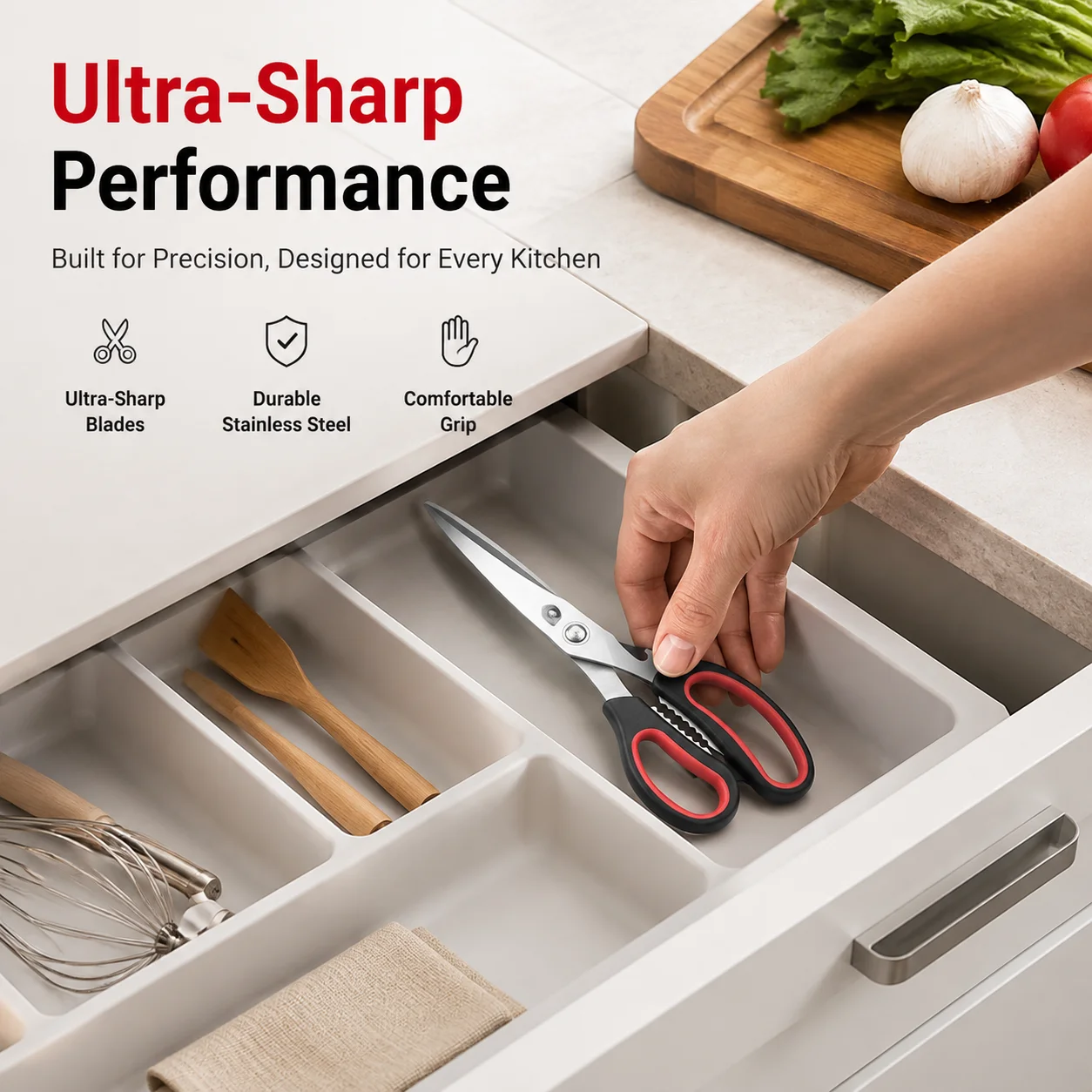 ELephas PLus Stainless Steel Barbecue Scissors Steak Kitchen Scissors Manufacturer Kitchen Tools Household Scissors