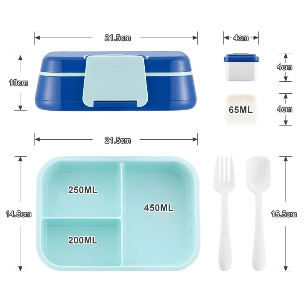 Picture 7: Portable Microwavable Fruit Salad Box Sealed 3/4Grids Lunch Box Edible Grade PP5 Durable Food Storage Container Students