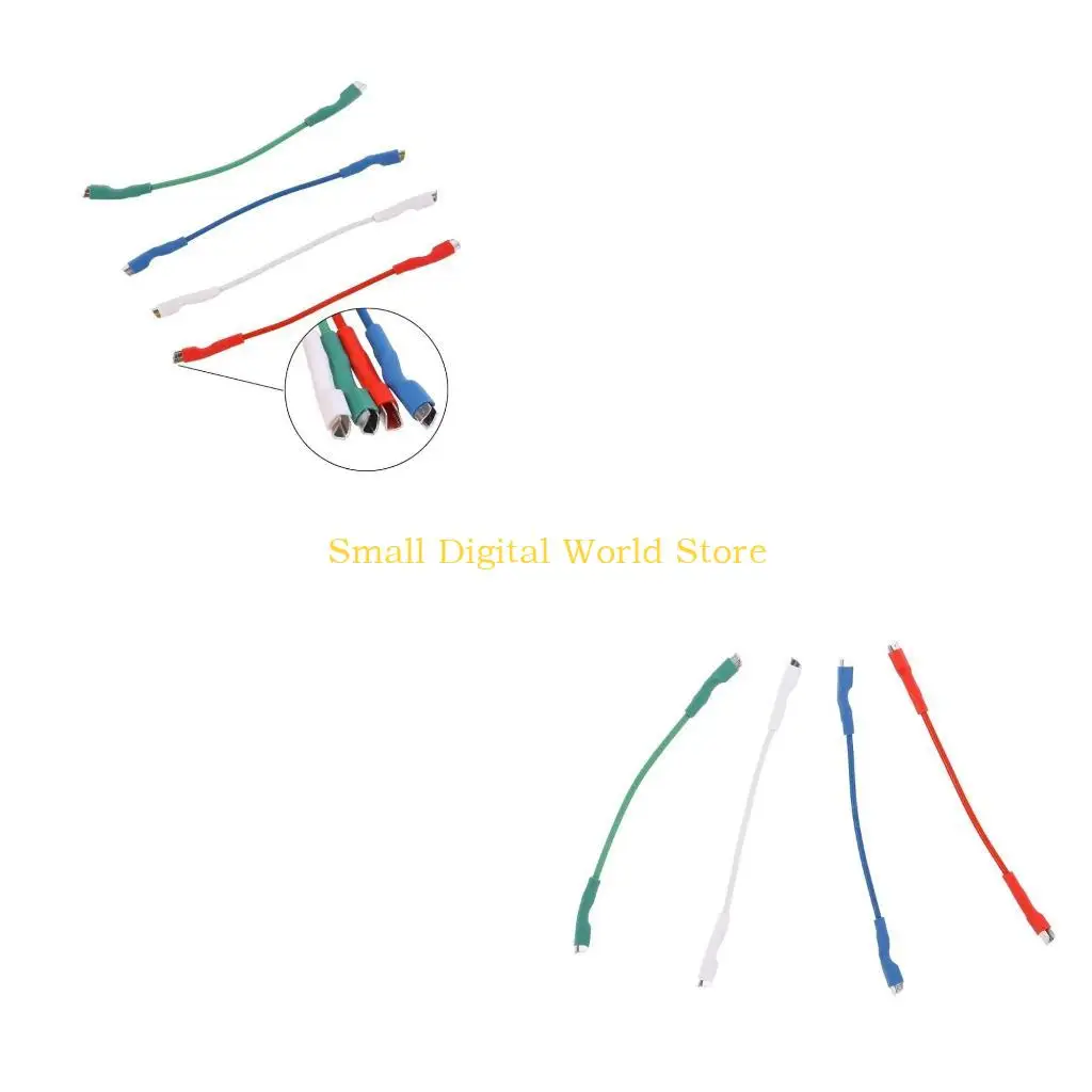 77UB 4Pcs Silver Leads Wires Header Wire Cable 40mm for 1.2-1.3mm Pins Turntable Phono Headshell Tonearm UNiversal