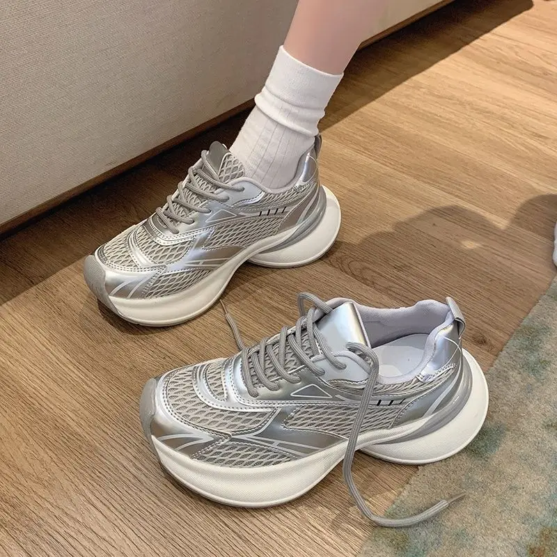 

Women Sneakers 2025 Spring Summer New Arrival Versatile Comfortable Casual High Appearance Thick Sole Height Increasing Trendy