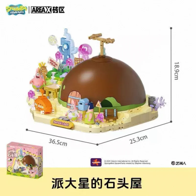 AREA-X SpongeBob SquarePants Serie Bouwstenen Sea Dominator Rijschool Decoratieve Bouwstenen Prachtige Cadeaus