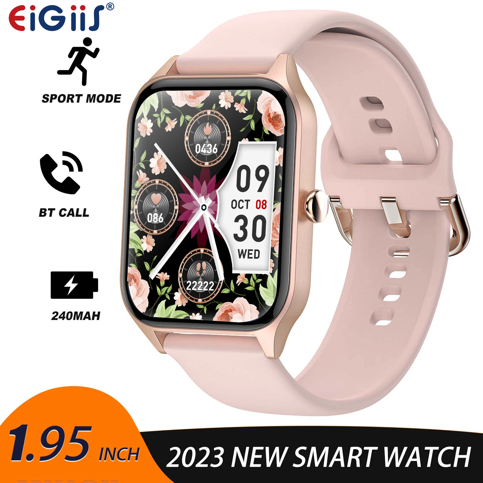 

EIGIIS 2025 Smart Watch for Men Waterproof Fitness Tracker 100+ Sports Modes Watch with Heart Rate Sleep Monitor Pedometer