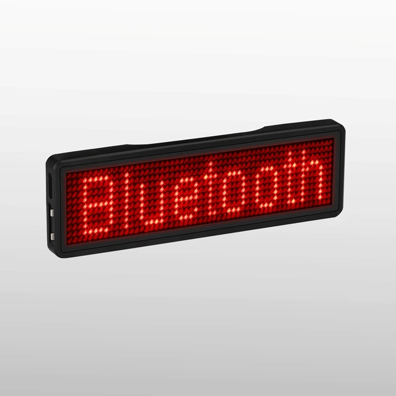 Programável Scrolling Message Board Display, Bluetooth LED Name Badge, recarregável Light Sign, DIY, Tipo 2