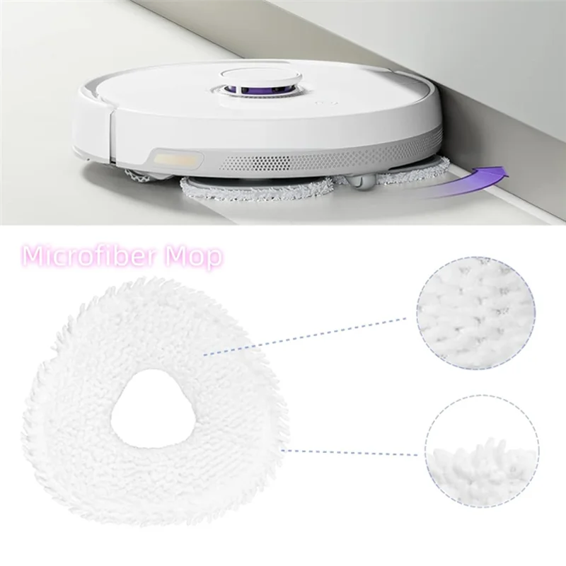 BBNV-Für Narwal T10 Roboter Kehrroboter Vakuum Teile Waschbare Seitenbürste Mopp Pads Ersatzteile