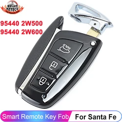 KEYECU 433MHz ID46 Chip P/N: 95440 2 w500 2 w600 per Hyundai Santa Fe 2012 2013 2014 2015 3 pulsanti chiave auto telecomando Smart Fob