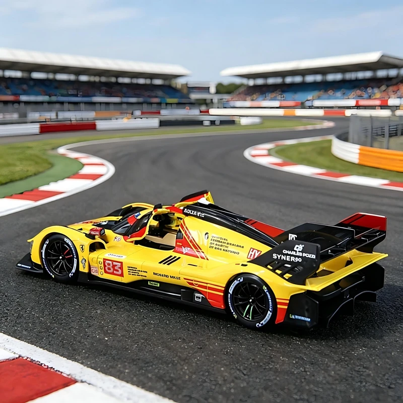 

Bburago 1:24 Simulation Ferrari 499P # 83 Alloy Car Model Desktop Decoration Static Car Ornament Collection Gift