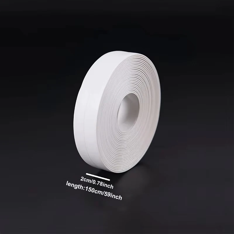 2 Roll PVC Sealing Tape For Bathroom Kitchen Caulk Strip Tape Self Adhesive Waterproof Wall Stickers Mold Proof Sealing Tapes