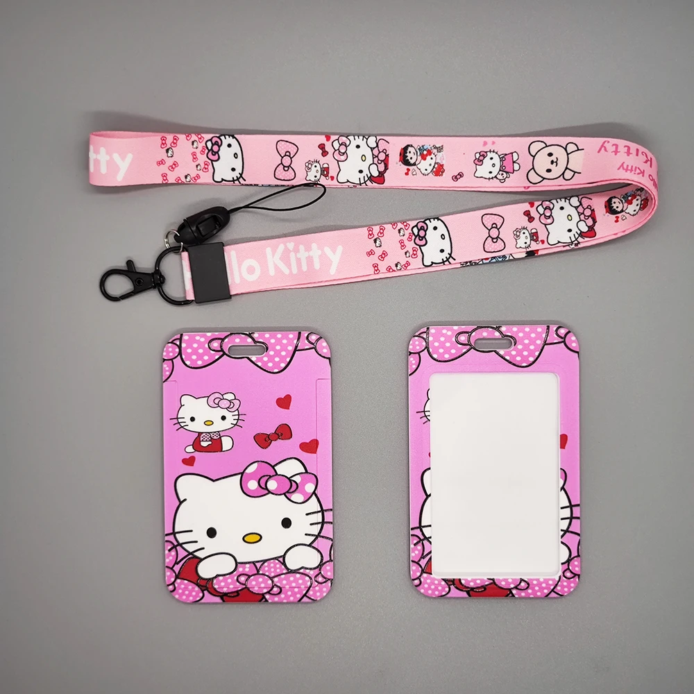 Anime Kt Cat Strap Lanyard For Keys Maruko New Pets Hello Kitty Keychain Badge Holder Id Credit Card Pass Hang Rope Lariat