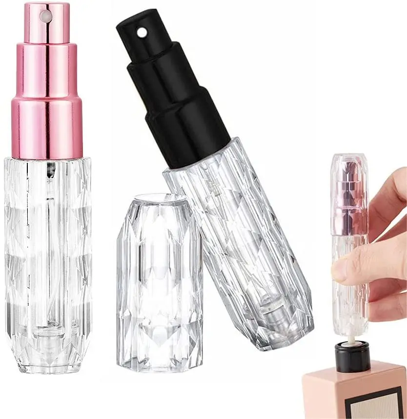 5/10ml Self-Pumping Perfume Dispenser Bottles Spray  Jar Scent Bottom Direct Fill Crystal Bottling Empty Cosmetic Containers