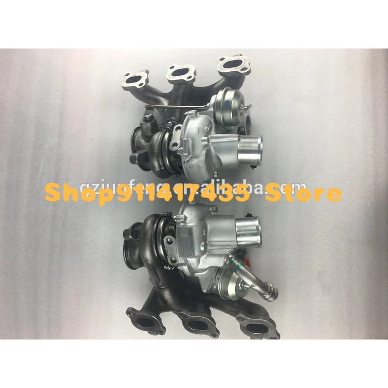 Twin turbochargers RHF5 Bi-Turbo 302370 302369 300685 300684 turbo For Maserati Q4 V6 3.0L M157, 321.MA1T14 Engine parts