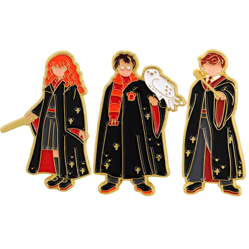 Pins de Esmalte con Personajes de la Academia de Magia, Broches, Pins de Solapa, Insignias para Mochilas, Accesorios de Ropa, Joyería de Moda
