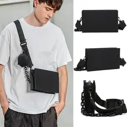 Trendy Men PU Leather Crossbody Sling Messenger Bag Male Sling Shoudler Casual Korean Korea Style