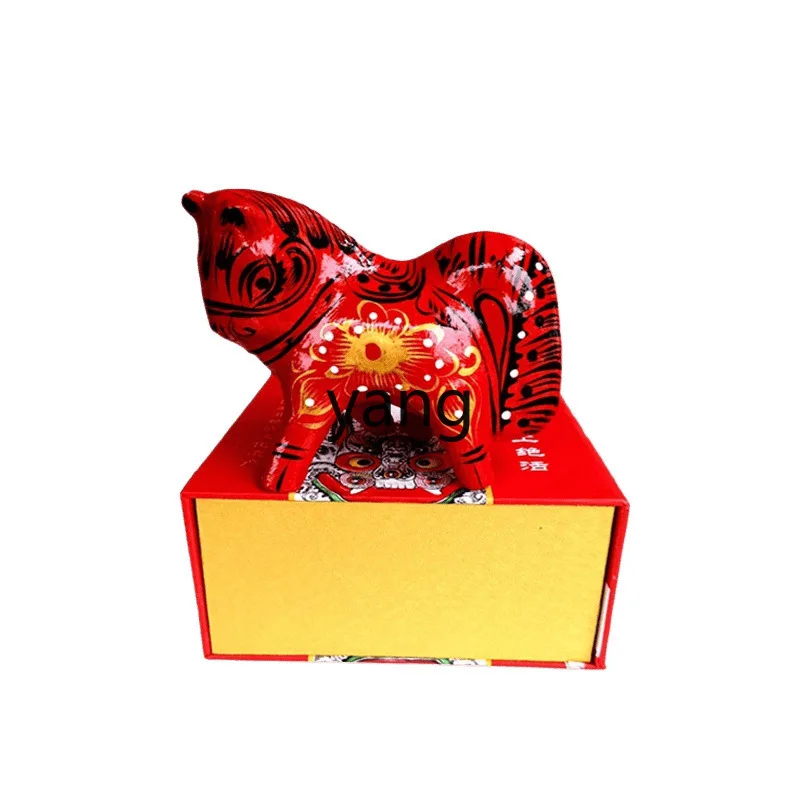 

LH handmade Shaanxi clay sculpture painted twelve zodiac ornaments folk handicrafts gifts