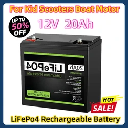 For Kid Scooters Boat Motor  LiFePo4 Battery Lithium Iron Phosphate 12V LiFePo4 Rechargeable Battery