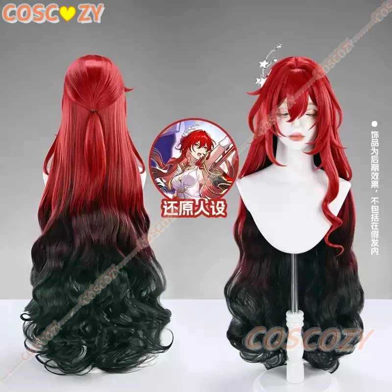 Honkai: Star Rail Himeko Cosplay Wig Departure Ver. Three-Color Gradient Wigs Heat Resistant Synthetic Hair Halloween Role Play