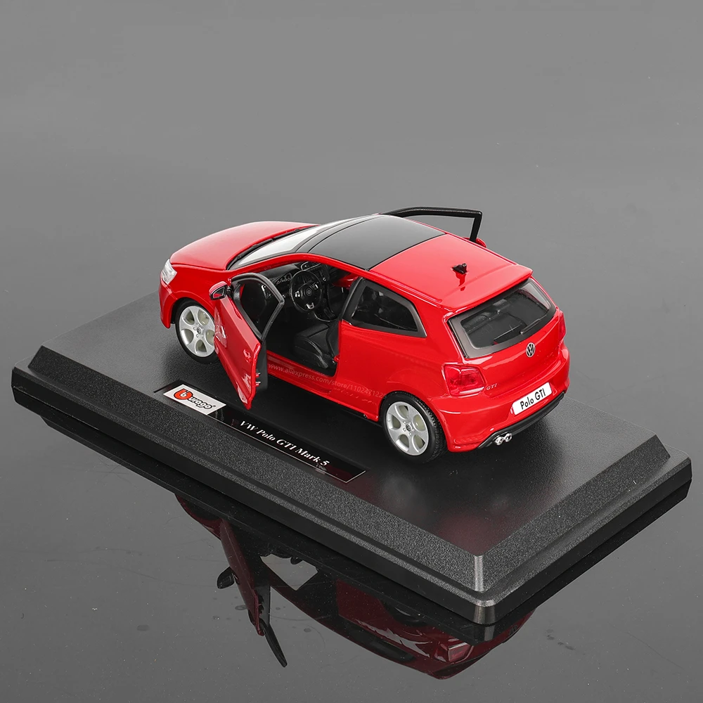 Bburago 1:24 Volkswagen POLO GTI MARK 5 Alloy Classic Car Model Die Cast Toy Collectible Gift