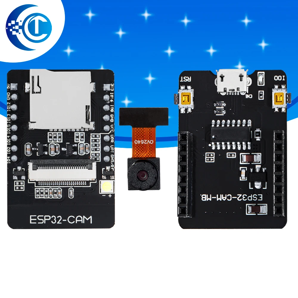 ESP32-CAM-MB ESP32-CAM WiFi + módulo Bluetooth Placa de desarrollo de módulo de cámara ESP32 con módulo de cámara OV2640 2MP para Arduino