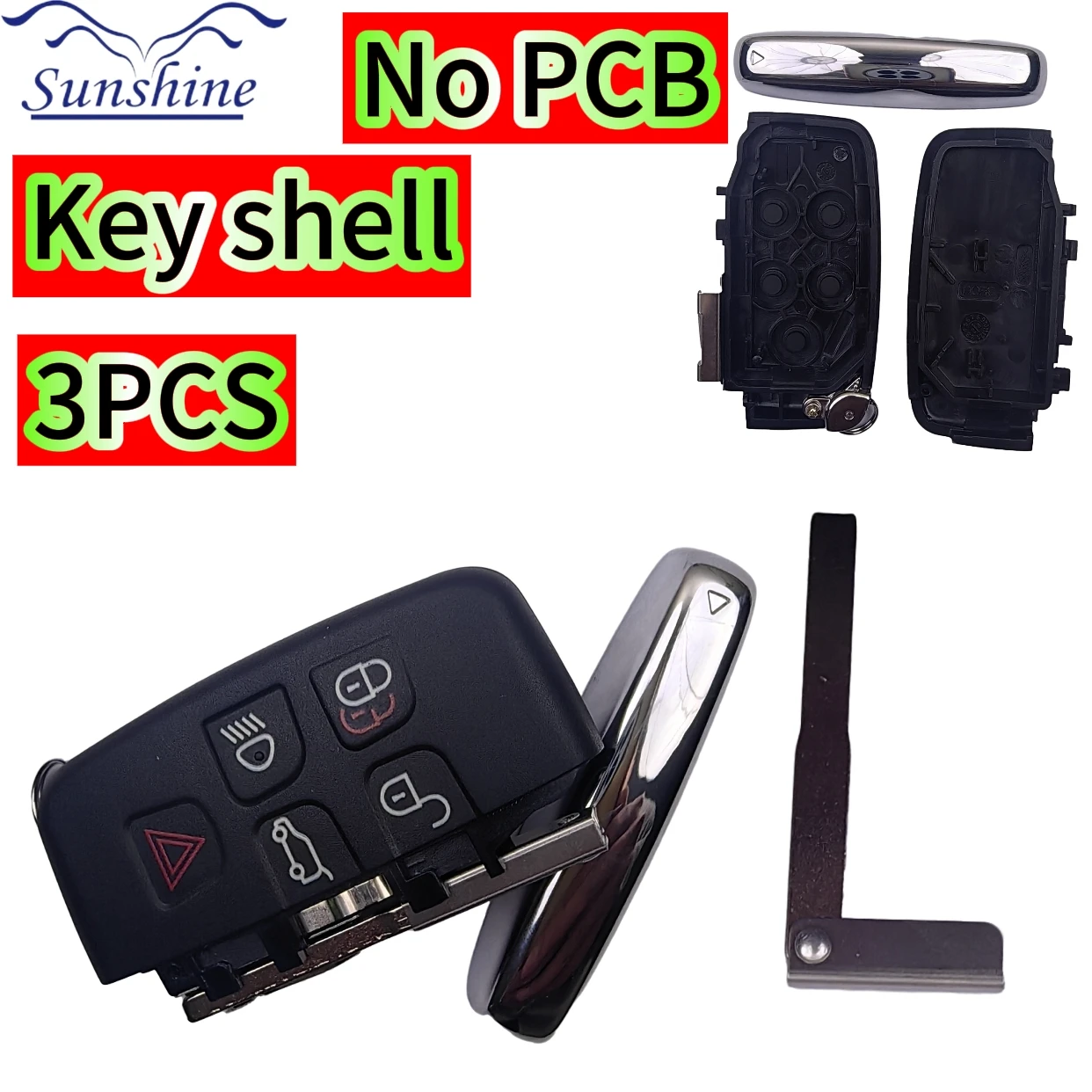 

3PCS Remote Car Key Replacemen Shell For Range Rover Sport Evoque Freelander Discovery 4 LR2 LR4 A9 XE XJ XJL XF XFL Accessories