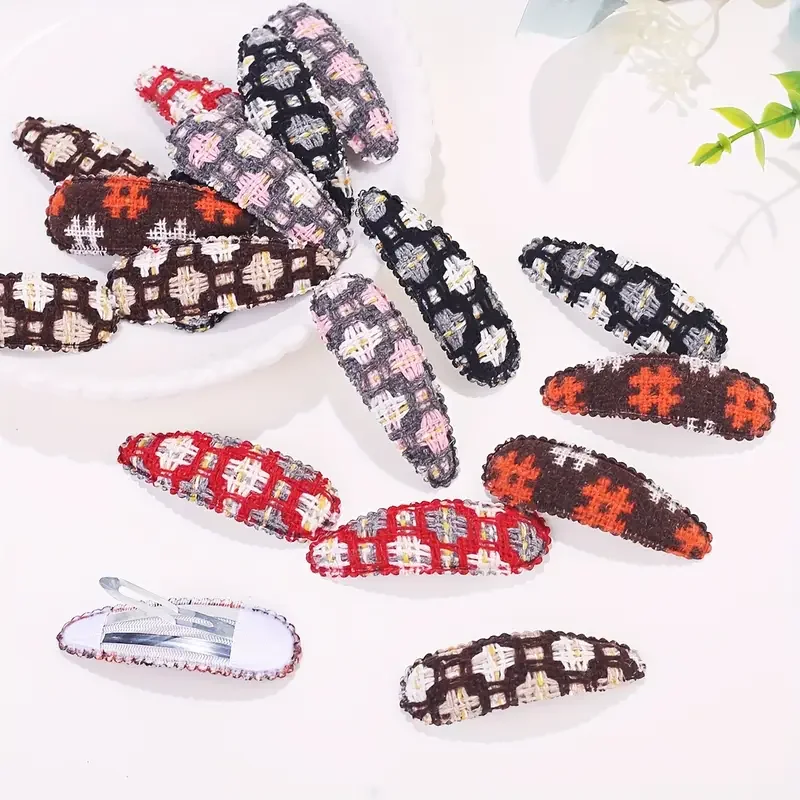 6 قطع مشابك مختلطة، مشابك شعر ثلاثية الأبعاد مجزأة جانبية لطيفة، مناسبة لحفلات أعياد الميلاد، إكسسوارات شعر للفتيات في تجمع الزفاف