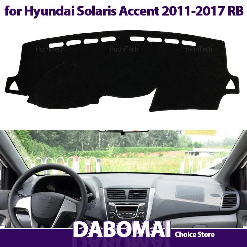 Dashboard Cover Dash Board Mat Carpet Pad Shade Cape Blanket Car Accessories for Hyundai Solaris Accent 2011-2017 RB