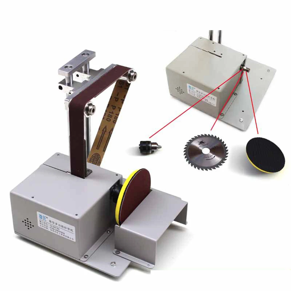 Imagem -03 - Lixadeira Elétrica Mini Ponceuse Multi-função Máquina de Corte Serra de Mesa Faça Você Mesmo Carpintaria Desktop Lixar Máquina de Moer