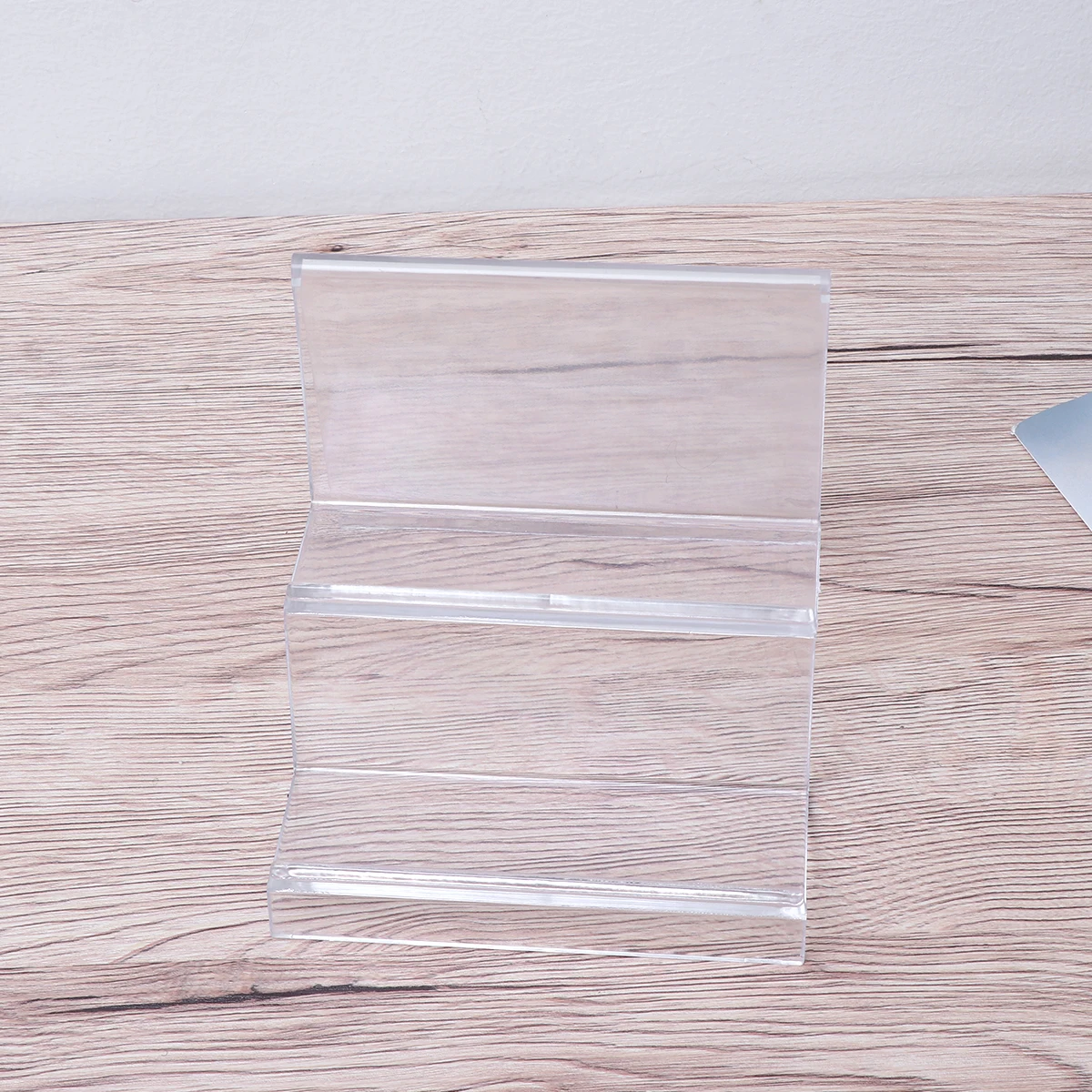 

Acrylic Desktop Storage Rack Wallet Display Stand Holder Transparent Organizer For Home Mall Shop Use Two Layer