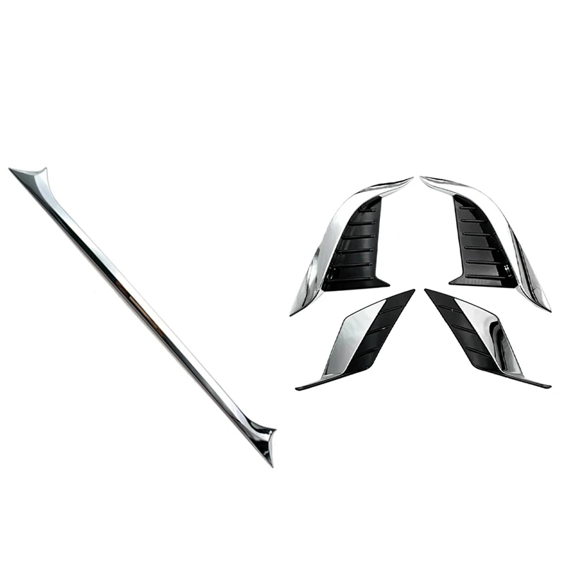 

1 Pcs Car Tail Cover Rear Trunk Lid Molding Cover Trim & 1 Set Front Rear Fog Light Lamp Eyelid Eyebrow Cover Trim