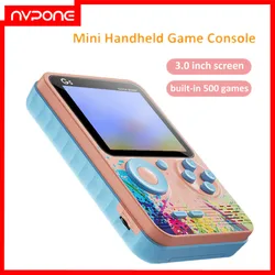 Mini Handheld Game Console Built-in 500 Classic Games 3.0 Inch Screen Portable Retro Video Game Console Joypad Support 2 Players