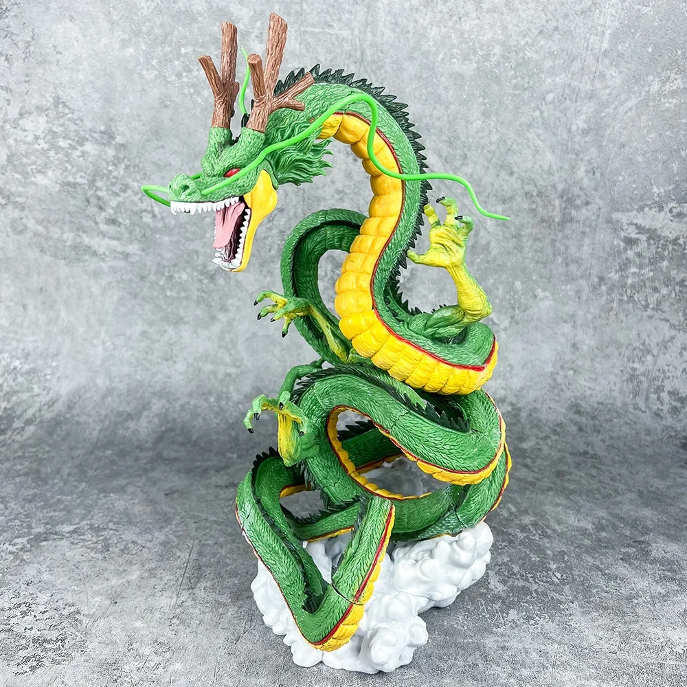 New 34cm Doll Model Dragon Ball Anime Figures with a Head Up Shenron Statue Figurines Decoration Accessory Kids Toys Fans Gifts