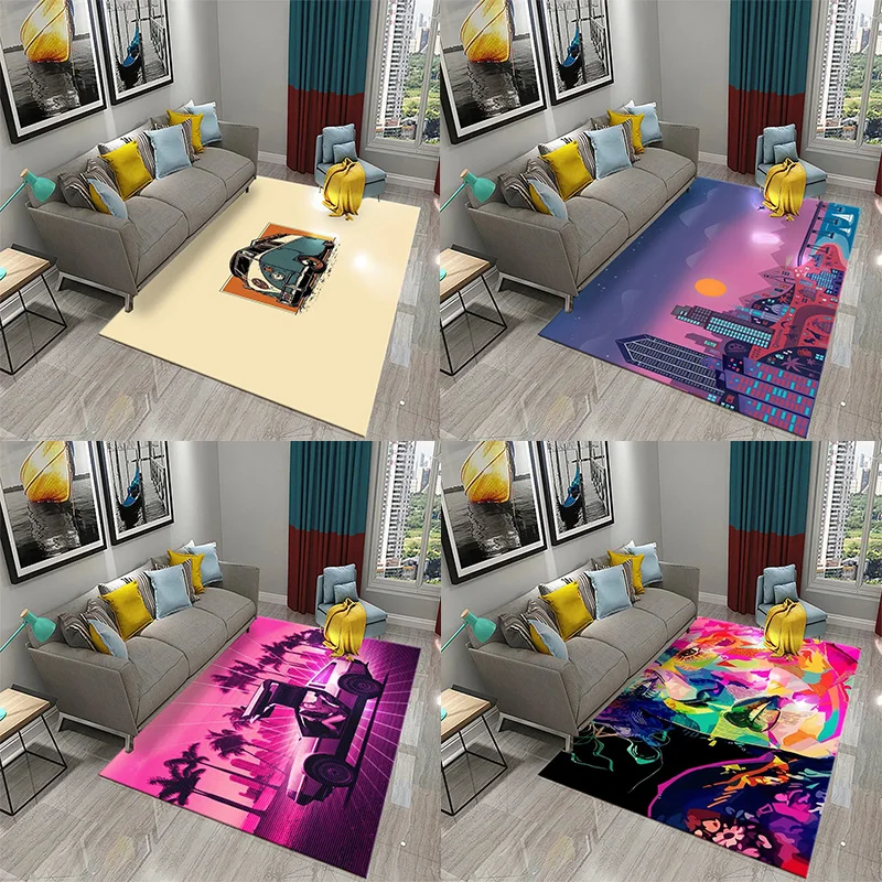 

3D Vintage Art Poster Rug With Retro Style, Bedroom Living Room Decor, Kitchen Bathroom Non-Slip