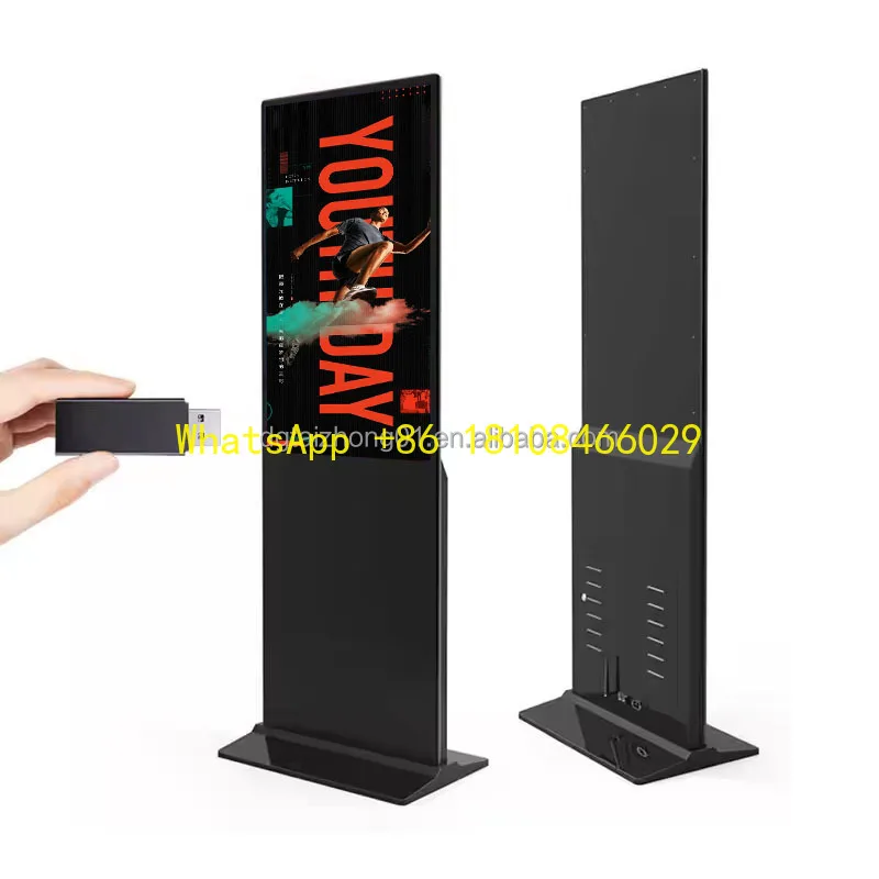 Resolution Advertising Board With Video Display Stand 75/86 Inch Smart Indoor Interactive Kiosk Android Digital Signage 4K