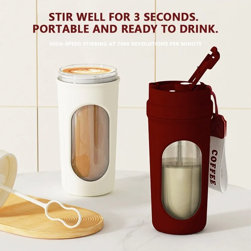 

Автоматический электрический вспениватель молока One Touch, портативный стакан-шейкер для кофе, молока, протеиновых коктейлей, бутылка для воды, подарок