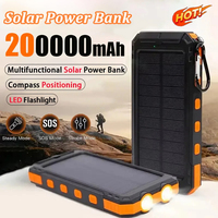 Solar Power Bank 200000 mAh Super Large Capacity Portable Charger Compatible 120W Super Fast Charging For Sudden Situation