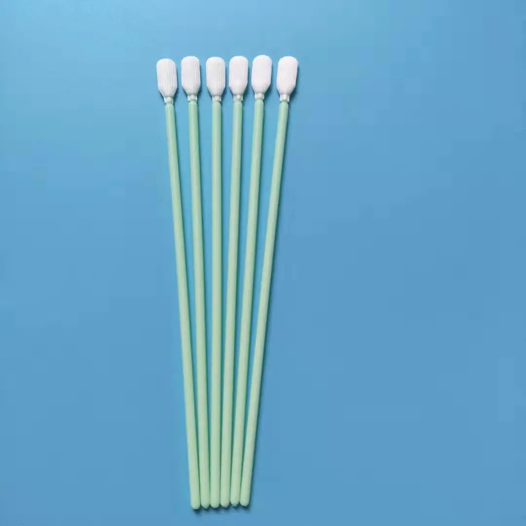 

100Pcs/bag Dust-free Polyester Swab Sticks Cleanroom Anti-static Cleaning Q-tips For Fiber Laser Machine Focus Lens Protection