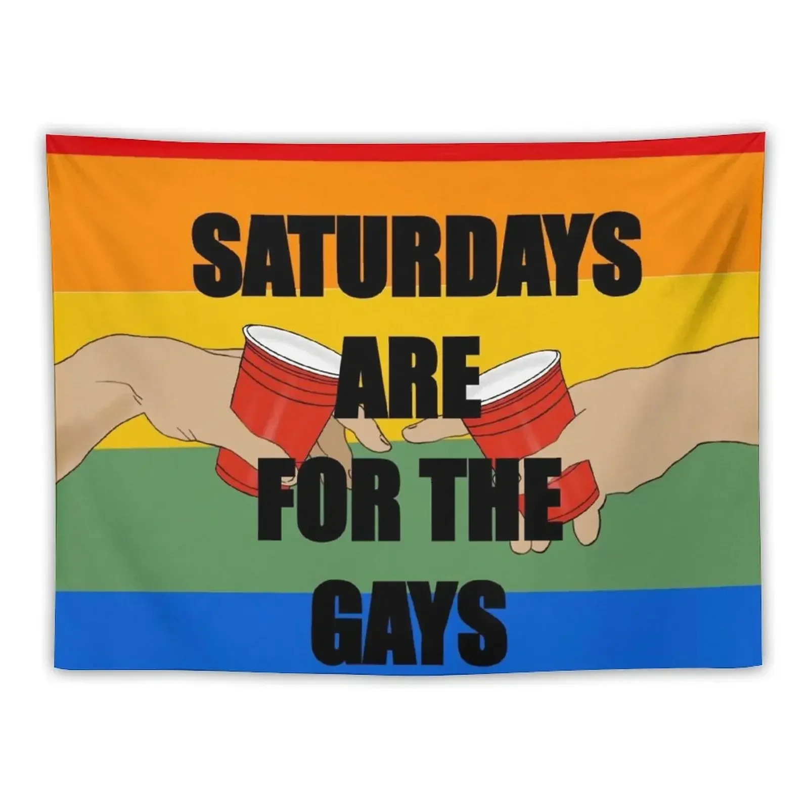 

Saturdays Are For The Gays Tapestry Mushroom Room Decoration Accessories Art Mural Outdoor Decor Tapestry