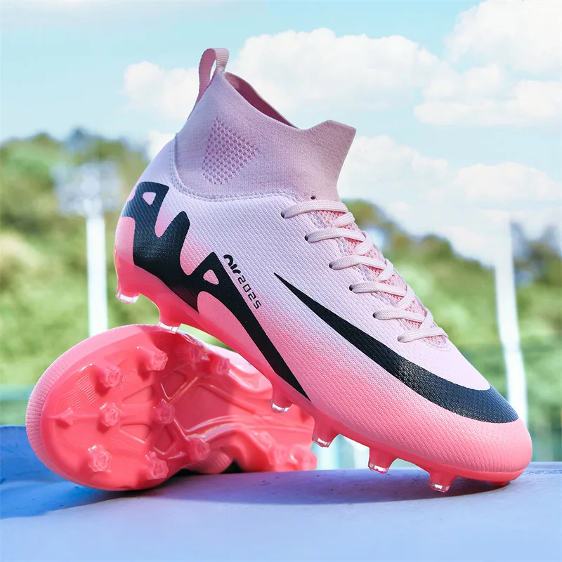 Men Soccer Shoes Original Football Boots Society Cleats Outdoor Grass Training Professional Long Spikes Unisex Football Boots