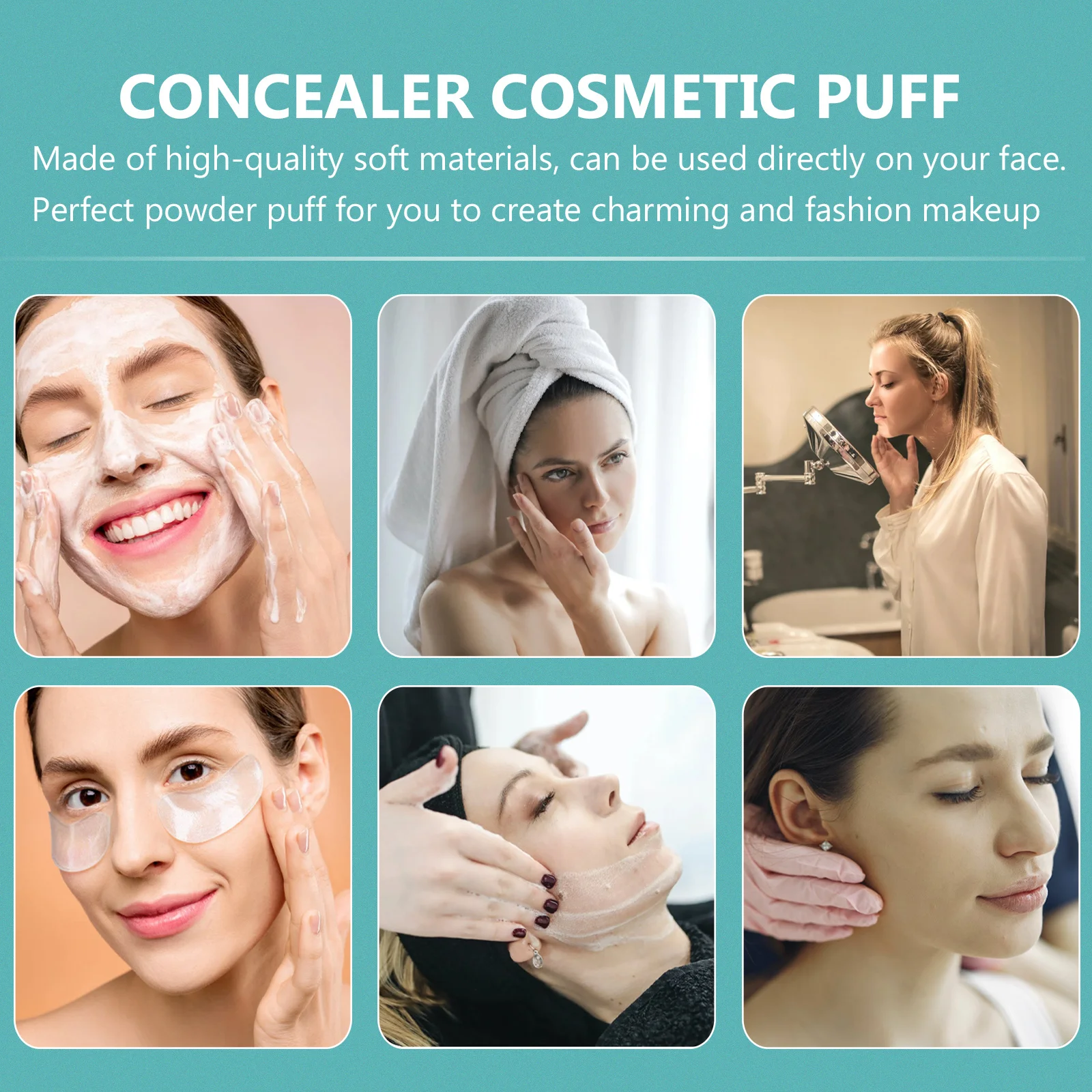 20 個ラウンドルースパウダーパフコットンメイクアップパフクッションフェイスファンデーションコンシーラーメイクアップクッション用